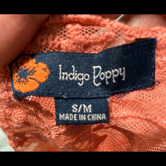 Indigo Poppy coral kimono - Picture 15 of 15